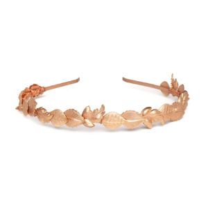 H052 - Rose Gold Headband romantic gift unique headpiece delicate handmade crown leaves autumn hair accessory whimsical enchanting nature