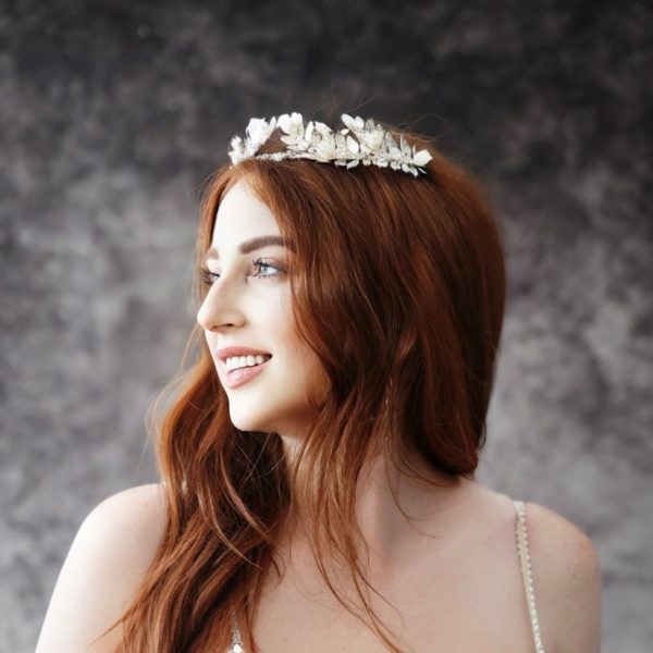 T014 - Eternal Blossom Tiara | Tampa Headpieces Bridal Hair accessories Sarasota bridal wedding headpieces