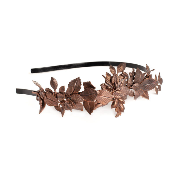 H070 - Copper Foliage Headband antique copper headpiece delicate handmade crown leaves romantic autumn hair accessory whimsical enchanting