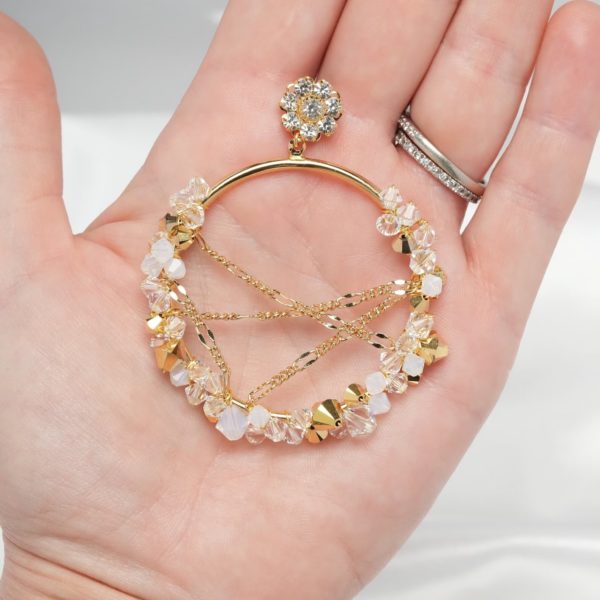 E625 - Glistening Loop Earrings dazzling crystals dazzling hoops Swarovski bridal tampa